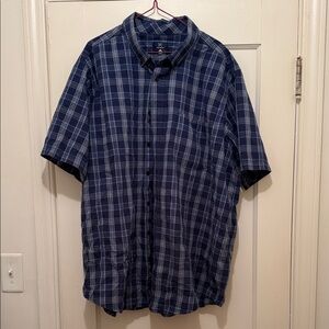 George Blue Plaid Casual Button Down Shirt